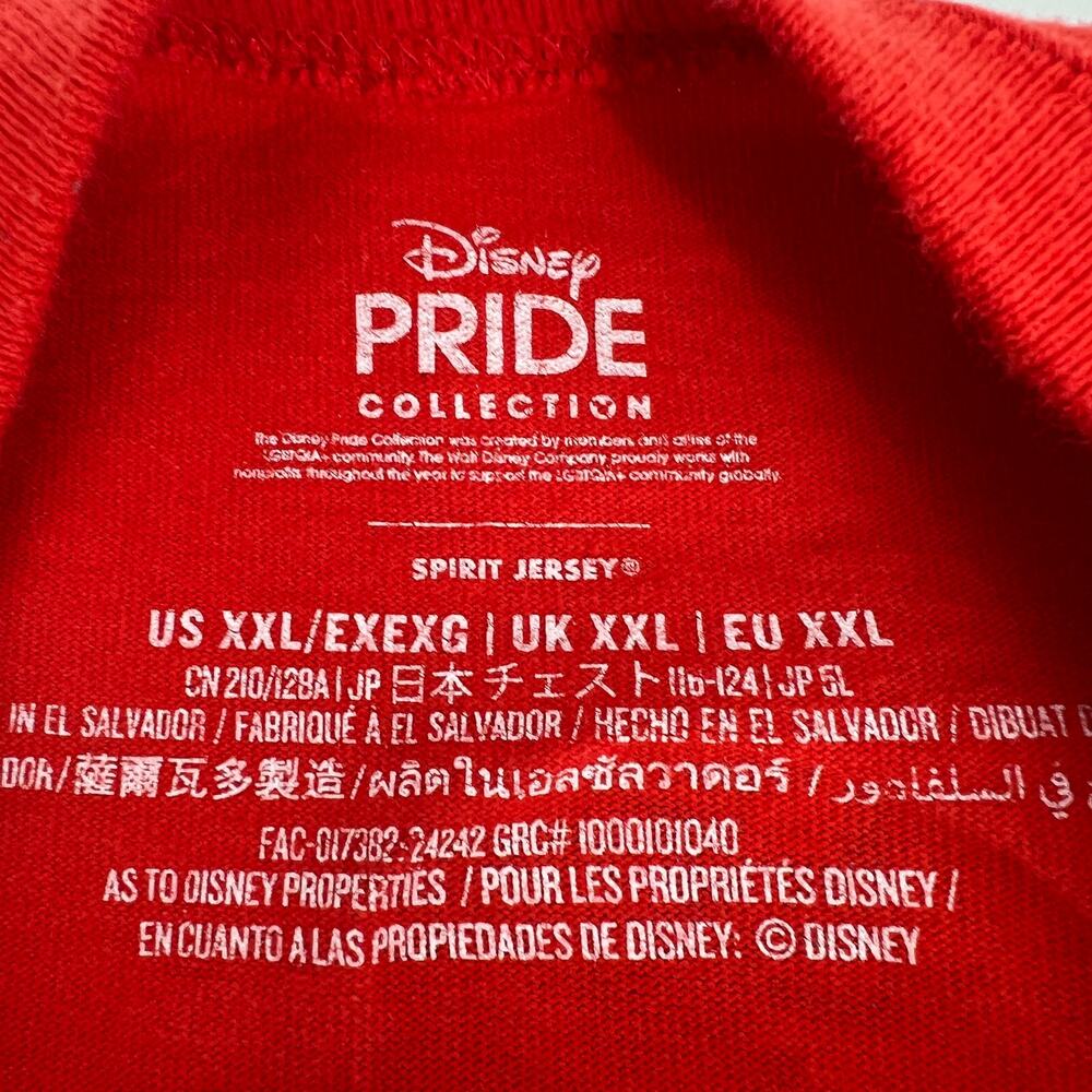 Disney Pride Collection Spirit Jersey Unisex US XXL Red Rainbow LOGO 2025 - Picture 7 of 10